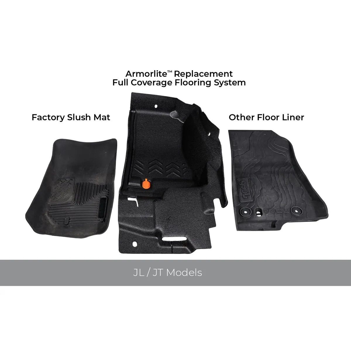 ArmorLite Front and Rear Flooring Kit - Mesa Smoke - JL 4Dr 18-23 product image