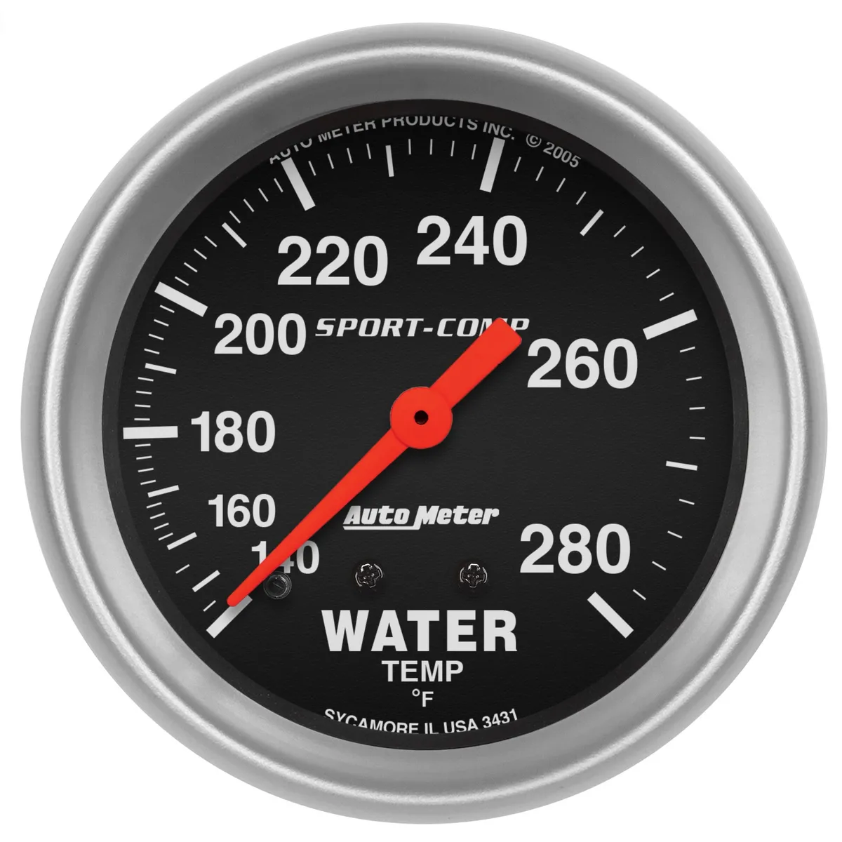 Gauge, Water Temp, 2 5/8", 140-280?F, Mechanical, Sport-Comp product image