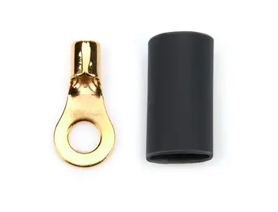 Quickcar Racing Ring Terminal #8 14-16 GA. Pair w/Heat Shrink