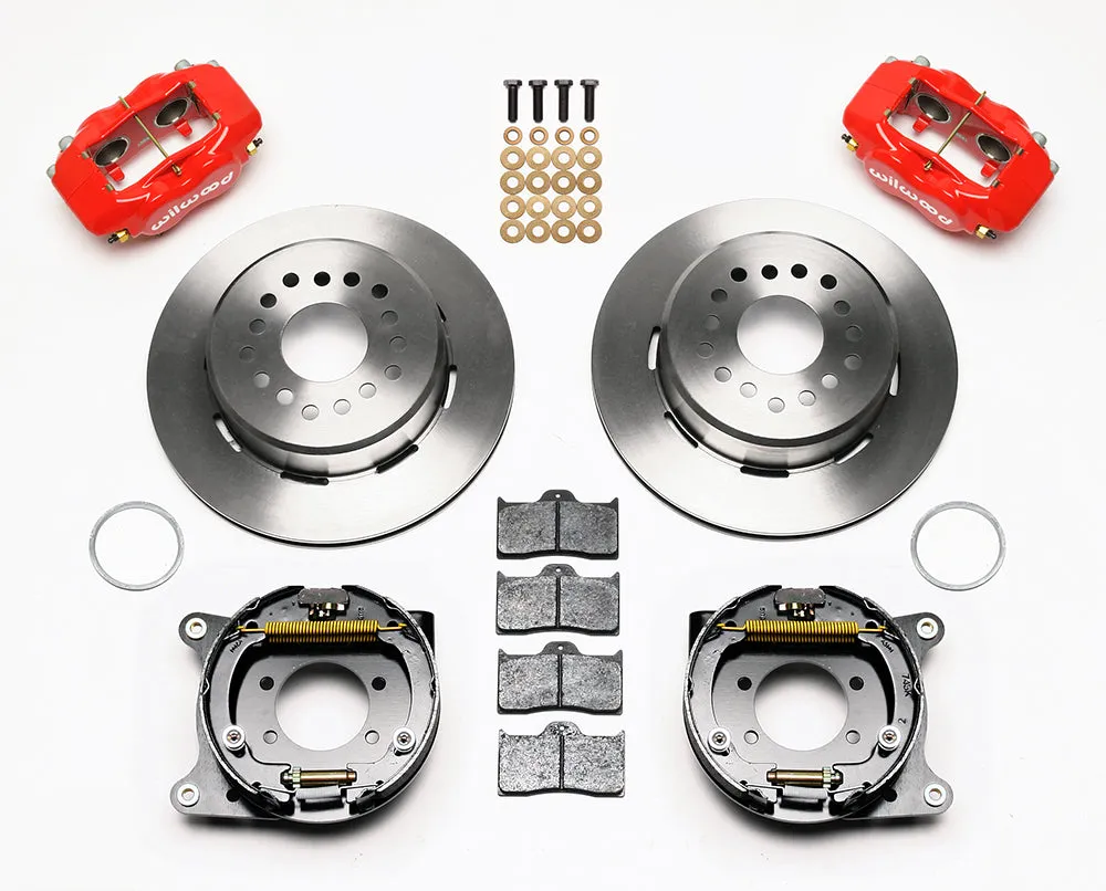 Wilwood FDLI PS Park Brake Kit Drilled Red Ford 8.8 w2.5in Offset-5 Lug product image