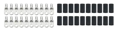 Quickcar Racing Ring Terminals 1/4in 6 Ga w/Heat Shrink 20pk