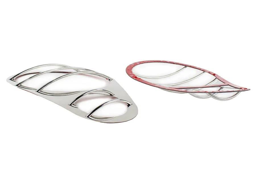 Jeep JK Headlight Guards Pair 07-18 Wrangler JK Polished Silver Kentrol product image