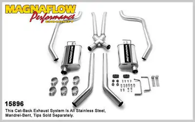 MagnaFlow Exhaust Products MagnaFlow Exhaust Products 15896 Street Series Stainless Crossmember-Back System