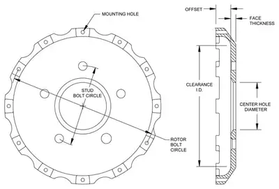 Wilwood Brakes Wilwood HAT12x8.75 BC5x4.50 MT.205 OFFSET