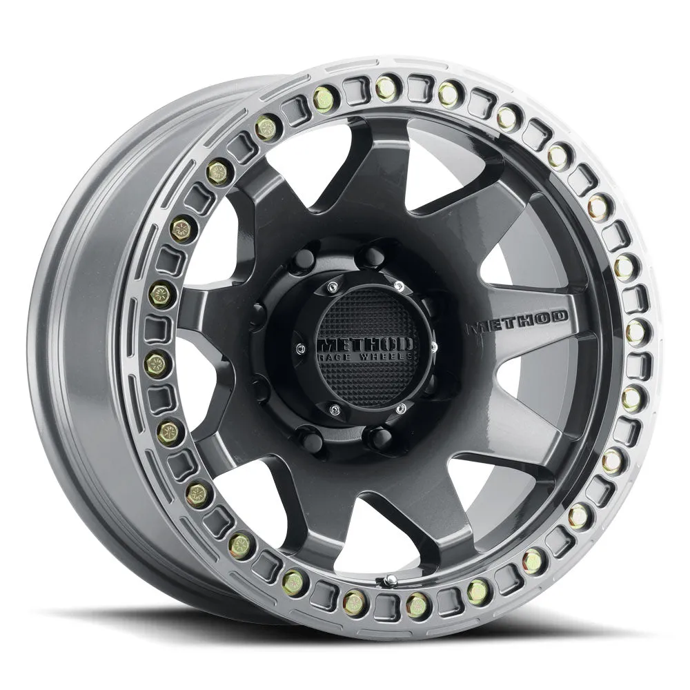 Method Race Wheels MR108 17x9 -44mm Offset 8x170 130.81mm Centerbore Gloss Titanium w BH-H24125-38 MR10879087844B product image