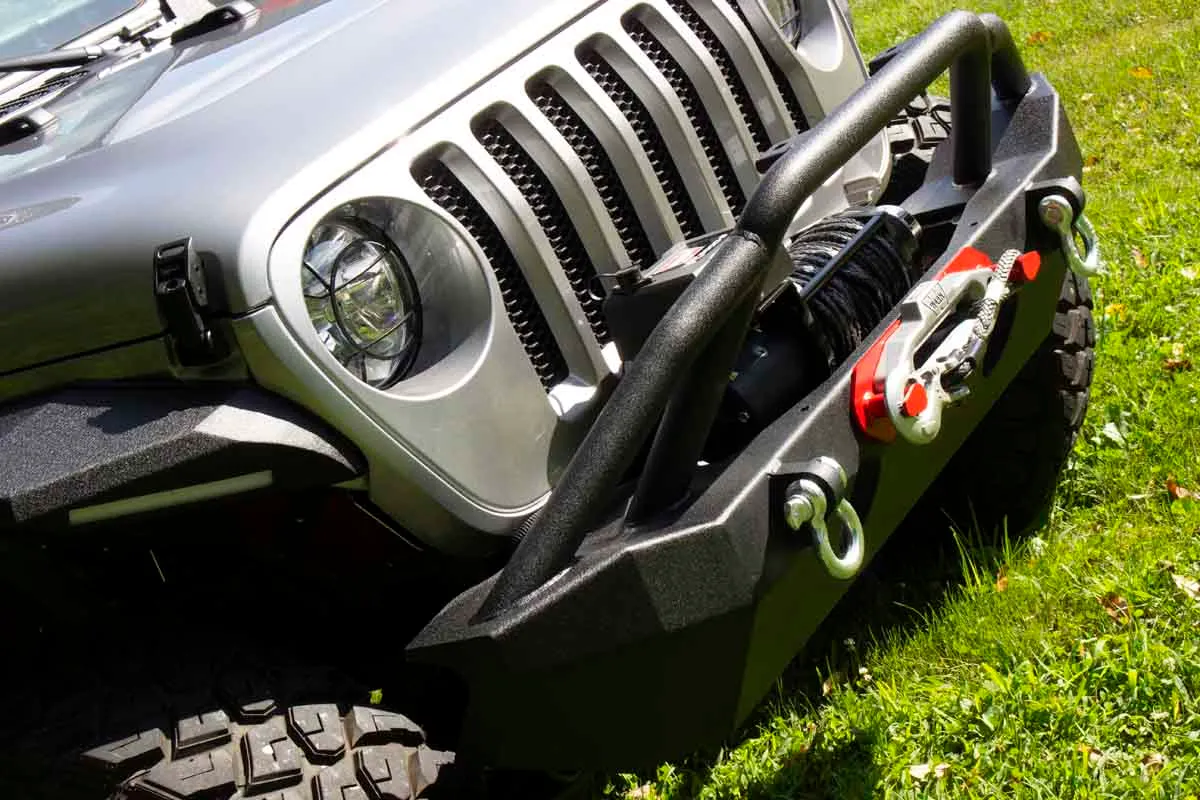 Fishbone Offroad Mid-Width Front Winch Bumper for 2018 & Up Jeep Wrangler/Gladiator FB22088 product image