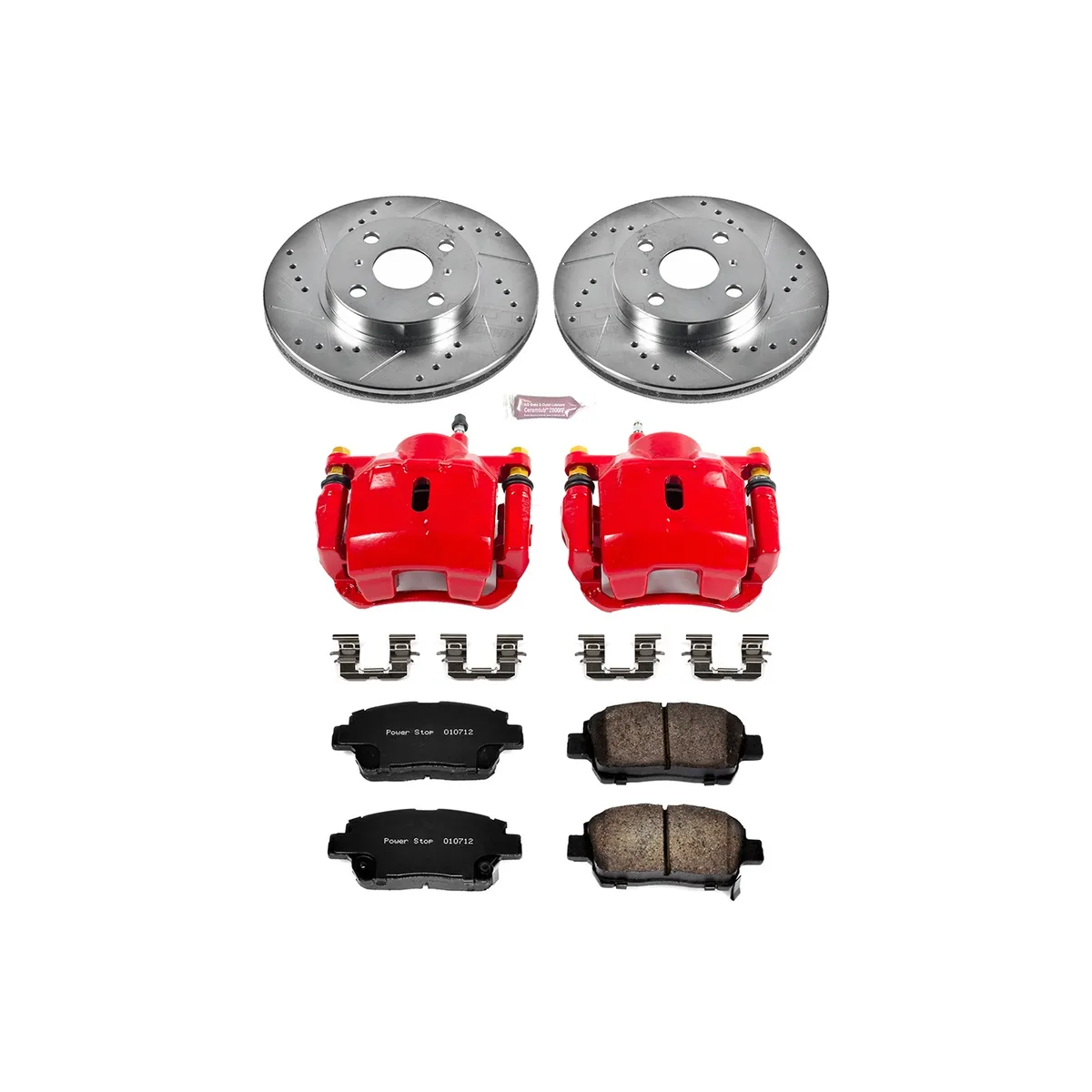 Z23 Evolution Sport Upgrade Kit: Drilled/Slotted Rotors; Carbon-Fiber Ceramic Pads; Powder Coated Calipers product image