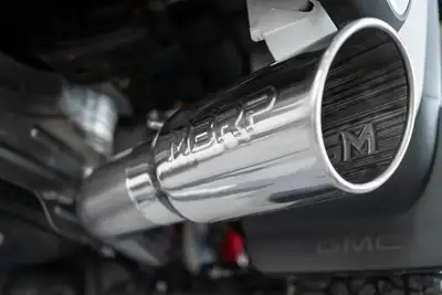 MBRP Exhaust Armor Pro Cat Back Exhaust System; 4 in. Tubing; Single Side Exit; 5 in. Outlet Diameter Tips; T304 Stainless Steel;