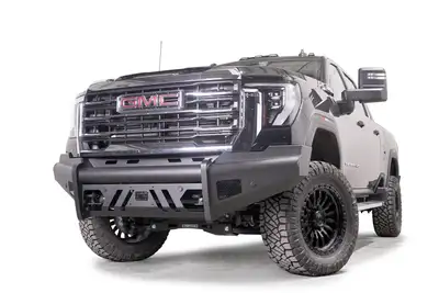 Fab Fours 24c Sierra 2500/3500hd Steel Elite Sensor Front Bumper w/ no Guard Matte Black