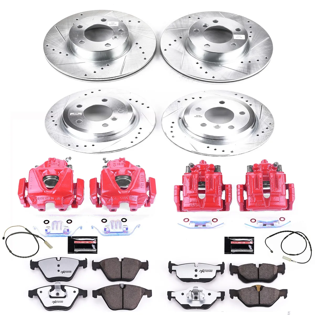 Z26 Street Warrior Upgrade Kit: Drilled/Slotted Rotors; Carbon-Fiber Ceramic Pads; Pad Sensors; Powder Coated Calipers product image