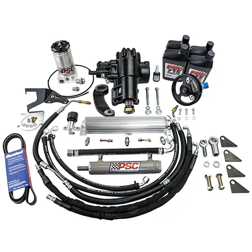 Cylinder Assist Steering Kit 2007-11 Jeep JK 3.8L EGH Aftermarket 6.75 Stroke Axles No Tie Rod Clamp product image