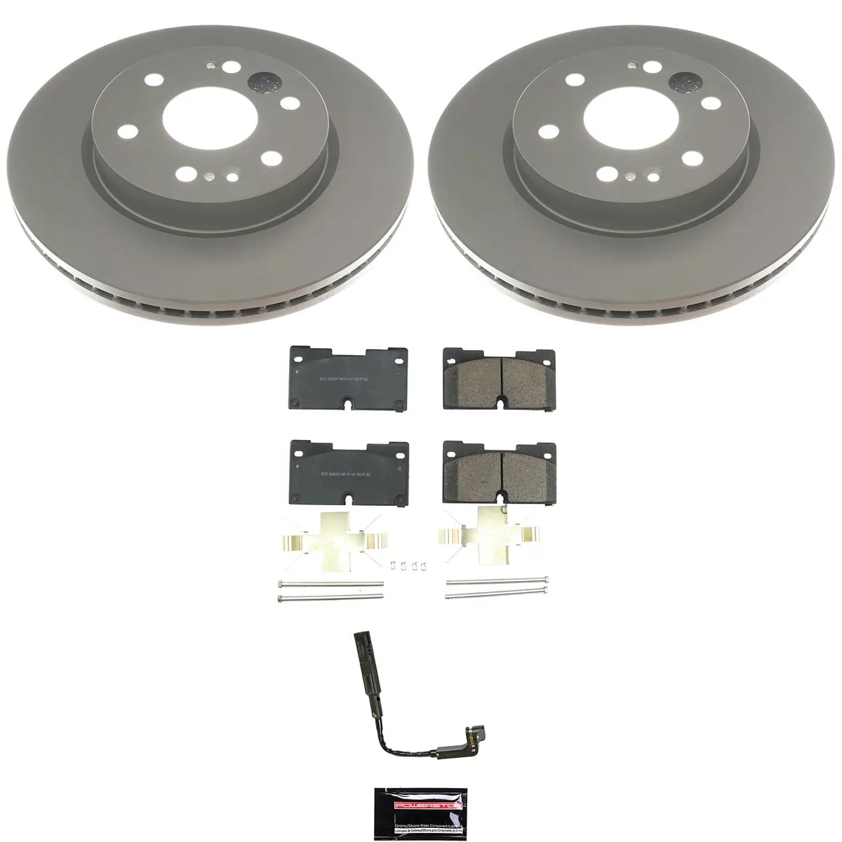 Z17 Geomet Coated Rotor Kit: Genuine Geomet Fully Coated Rotors; Ceramic Pads W/Hardware; Pad Sensors product image