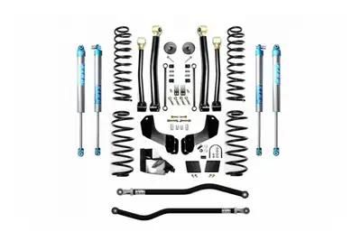 EVO Manufacturing Evo Manufacturing 4.5in Enforcer Overland Stage 3 Plus Lift Kit w/Evo Spec King 2.0 Shocks - JL