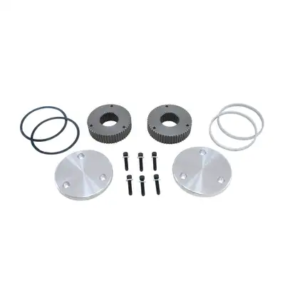 Yukon Gear And Axle Hardcore Drive Flange Kit Dana 60 35- Spline Outer Stubs Non-Engraved Caps Hardcore Flange Set D60 35 Spline Non-Engraved Both Sides Yukon Gear