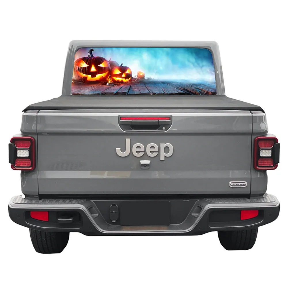 Pumpkin Smoke Blue Rear Window Decal product image