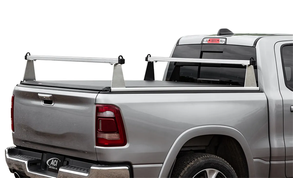 ADARAC™ Aluminum M-Series Truck Bed Rack System; Silver Finish; Bolt On; Single Rail; product image