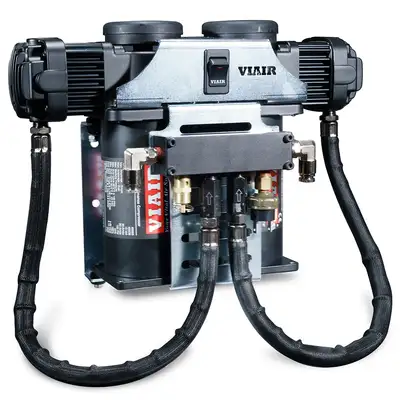 Viair Corporation Dual 400C VMS Stealth Black Compressor System with Cradle Bracket