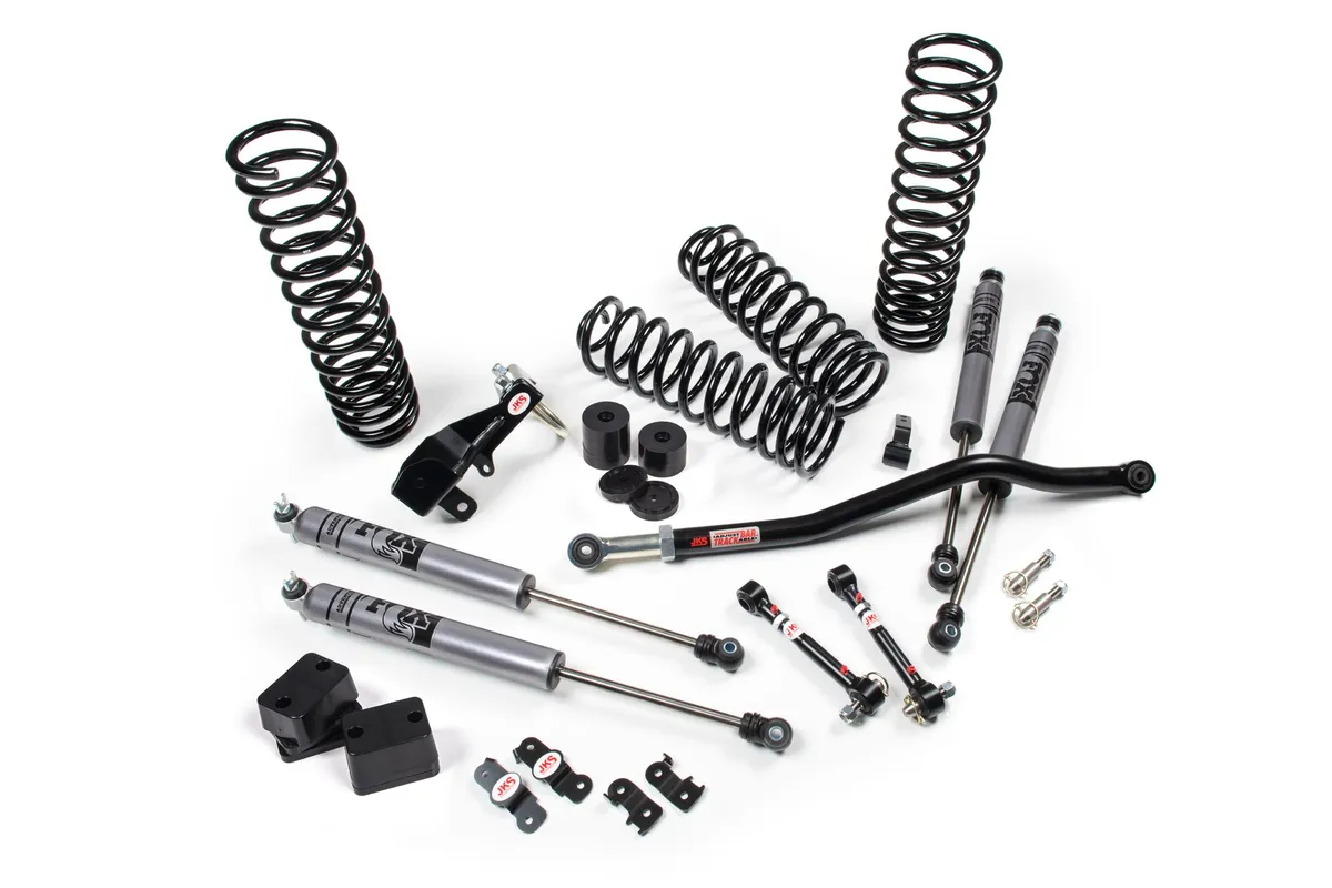 2007-2018 Jeep Wrangler JK J-Venture 2 Door 3.5 Inch Lift Kit w/ Fox Adventure Series Shocks JSPEC product image