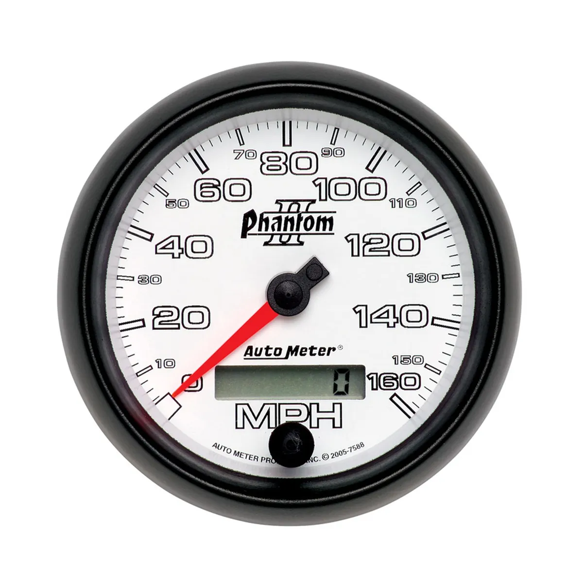 AutoMeter Gauge, Speedometer, 3 3/8", 160mph, Elec. Programmable, Phantom II