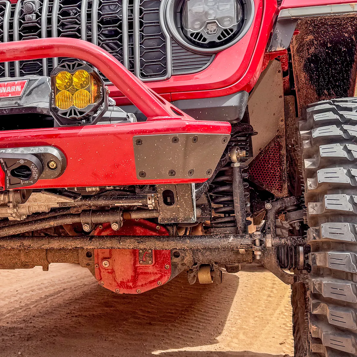0723 Wrangler/20c Gladiator Legacy Front Bumper Armor Stainless Steel Raw product image