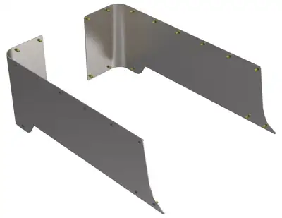 Artec Industries TJ Blank Rear Corner Armor 9706 TJ Aluminum