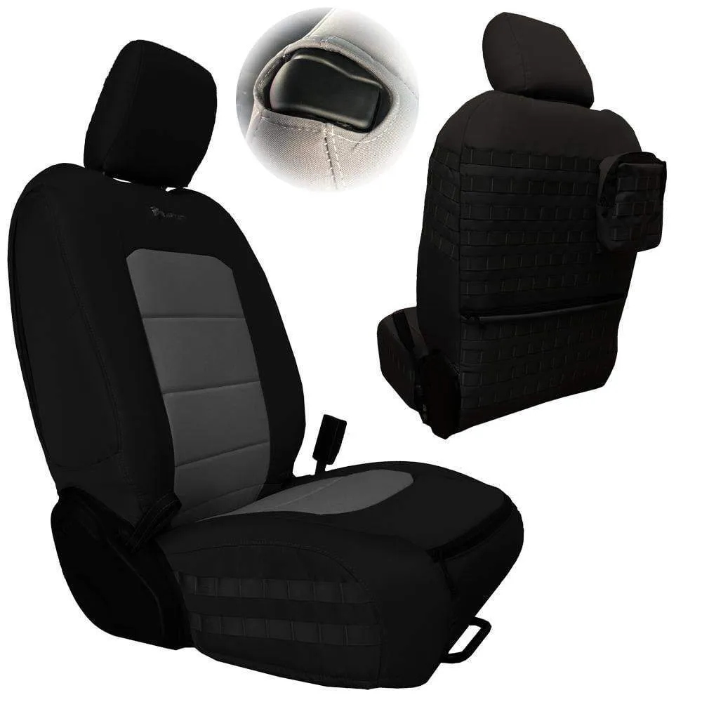 Bartact Tactical Series Front Seat Covers, SRS Air Bag And Non Compliant - Black/Black product image