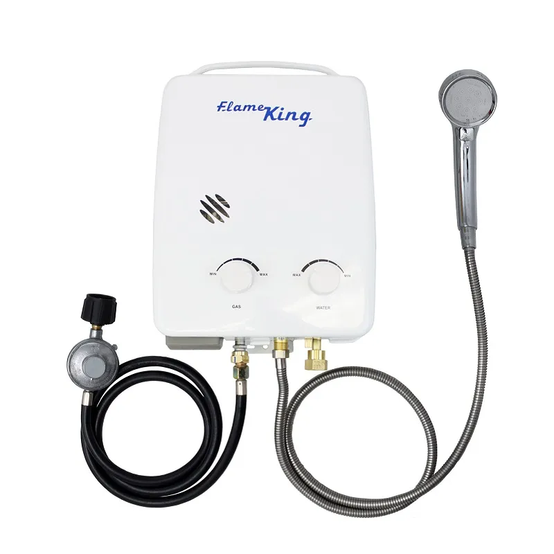 FLAME KING Portable Tankless Water Heater Propane Gas 5l 1.32gpm at 34000 Btu