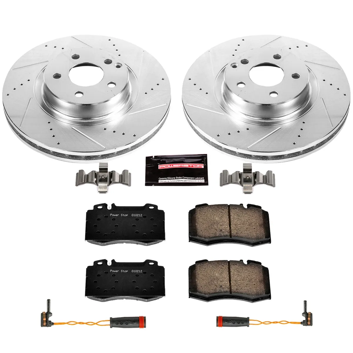 Z23 Evolution Sport Upgrade Kit: Drilled/Slotted Rotors; Carbon-Fiber Ceramic Pads W/Hardware; Pad Sensors product image