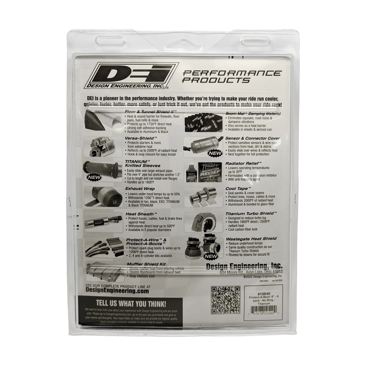 DEI 10540 Titanium Protect-A-Boot XL Ringless 8 6-Pack 010540 product image
