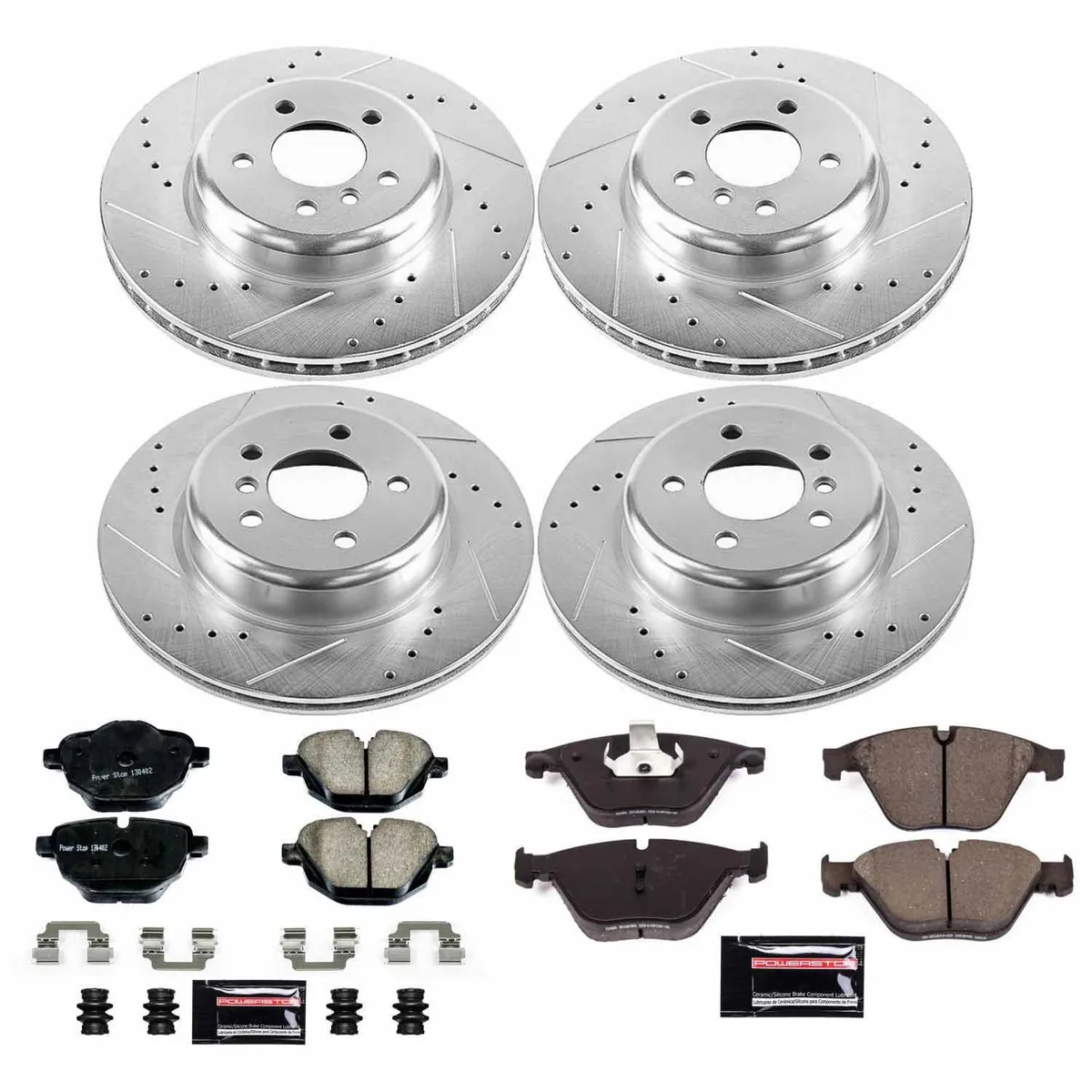 Z23 Evolution Sport Upgrade Kit: Drilled/Slotted Rotors; Carbon-Fiber Ceramic Pads W/Hardware; Pad Sensors product image