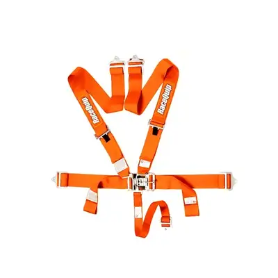 Racequip Latch & Link 5 Point Auto Racing Harness Set Sfi 16.1 Seat Belt Set Orange