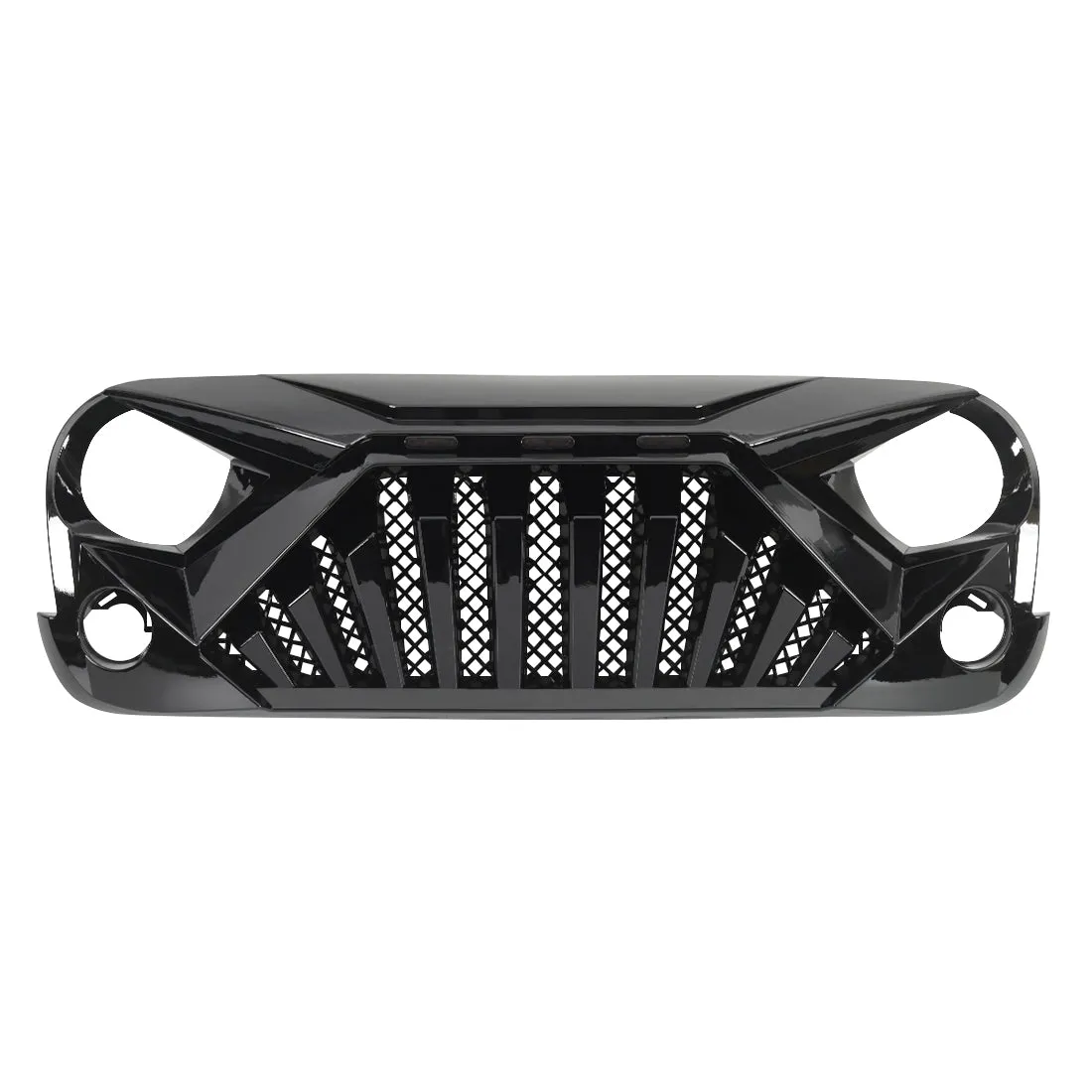 American Modified Amjpaa00129 Goliath Grille With LED Amber Lights - Glossy Black product image