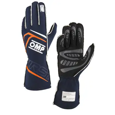 OMP Racing INC First Gloves Fia 8856-20 18 My2025 Navy Blue / fl