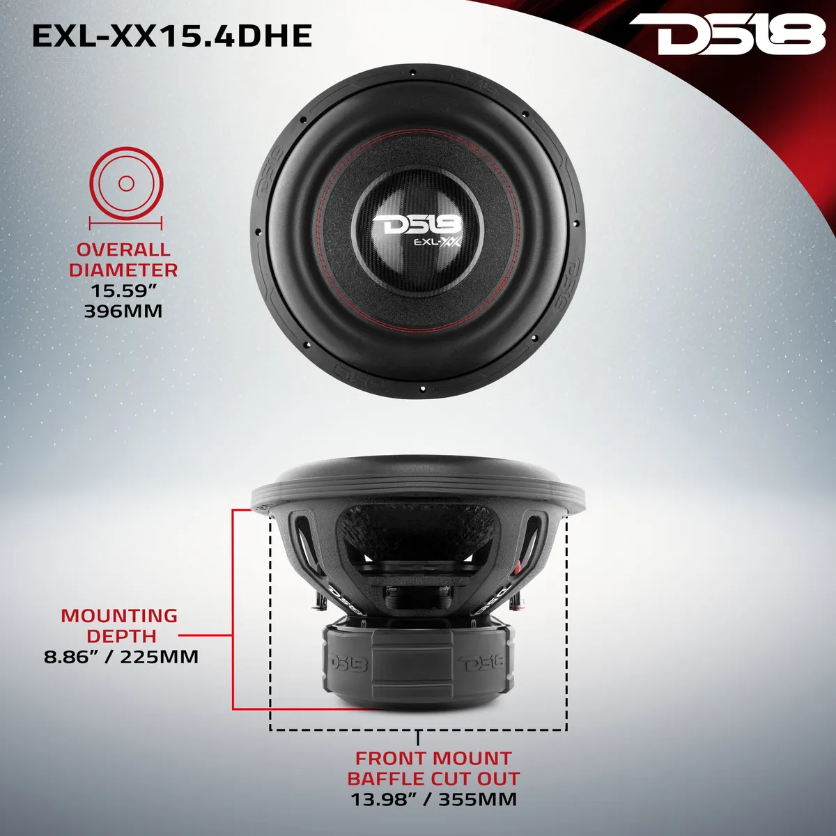 EXL XX 15" High Excursion Subwoofer 2000 Watts Rms DVC 4-Ohm product image