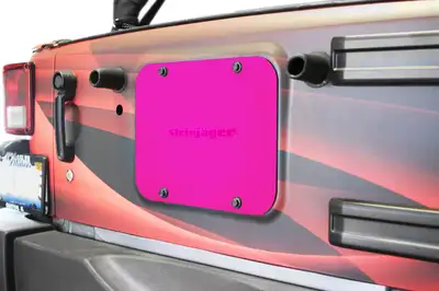 Steinjager Steinjäger Wheels and Tires Wrangler JK 2007-2018 Spare Tire Delete Plate Hot Pink