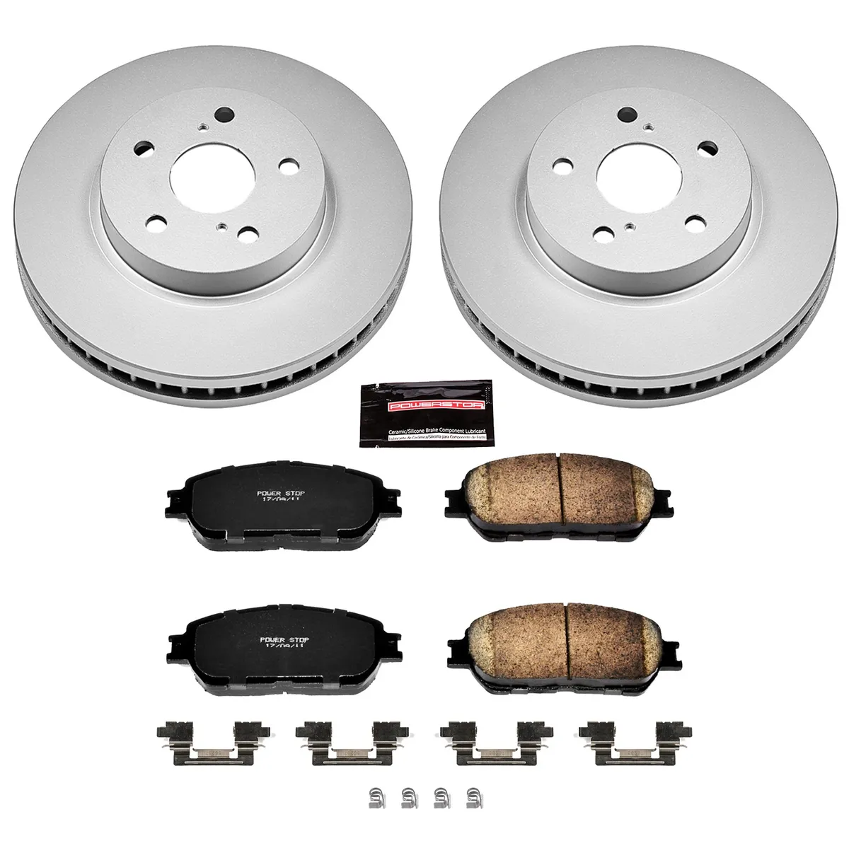 Z17 Geomet Coated Rotor Kit: Genuine Geomet Fully Coated Rotors; Ceramic Pads W/Hardware product image