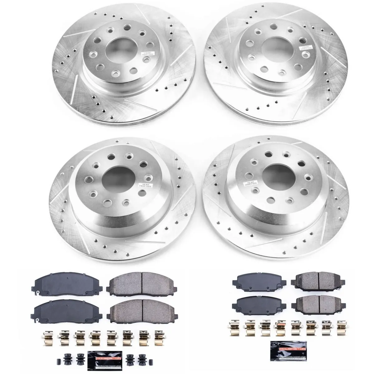 Z23 Evolution Sport Upgrade Kit: Drilled/Slotted Rotors; Carbon-Fiber Ceramic Pads W/Hardware product image