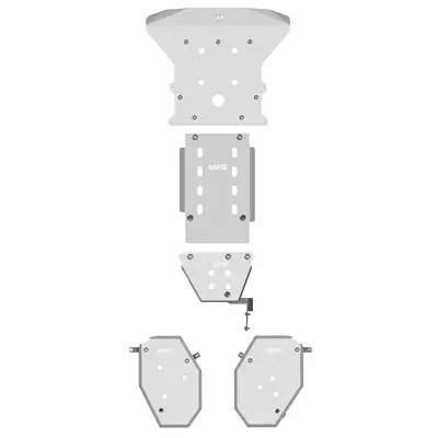 Asfir 4x4 Jeep Grand Cherokee WL Full Skid Plate Kit (4 Pcs) | WITH Quadra-Trac I