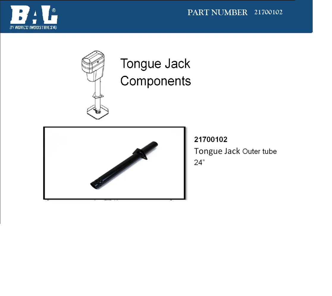 BAL RV Service Jack Outer Tube