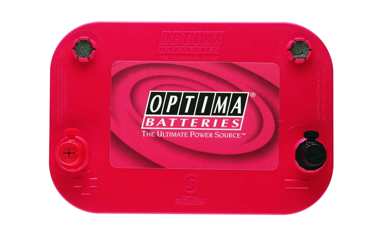 RedTop® Battery; UNBOXED; Group 25; Cold Crank Amps 720; Crank Amps 910; Reserve Capacity 90; Ampere Hour 44; Top Terminal; L-9 5/16 in.; W-6 3/4 in.; H-7 5/8 in.; product image