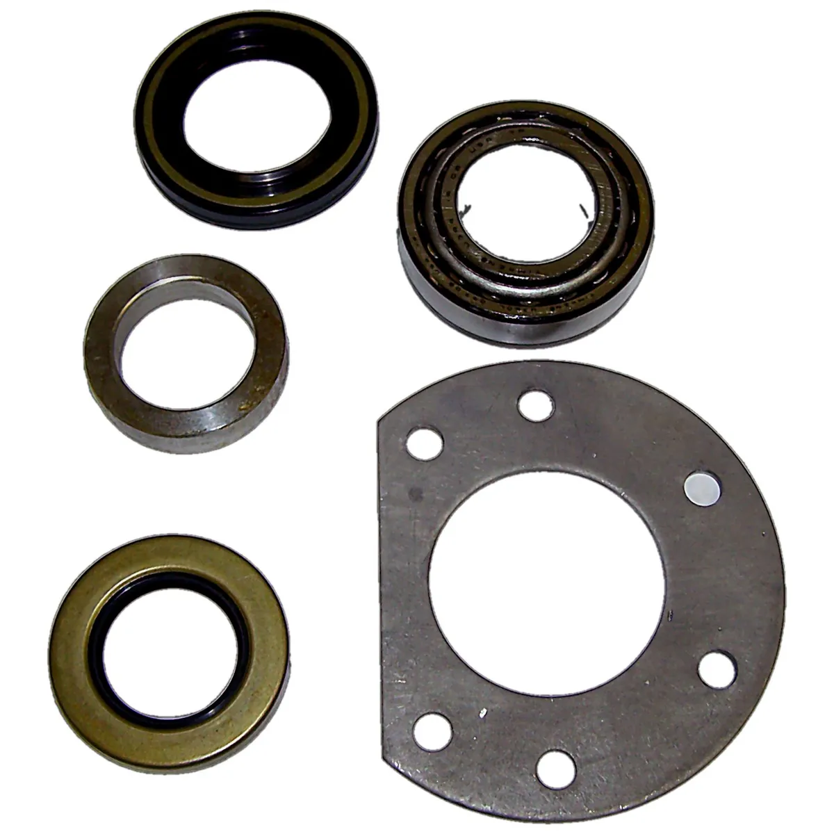 1966-1971 C101 Commando;1969-1975 CJ-5 CJ-6;1972-1973 C104 Commando;1986-1986 CJ-7 CJ-8;w/ Early Dana 44 Flanged Rear Axle;Axle Shaft Bearing Kit; Includes Inner & Outer Axle Seals Bearing Retaining Ring and Retainer; for J-Series Dana 44 Use Kit 81 product image