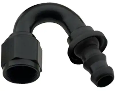 Fragola Performance Systems Hose Fitting #10 150 Deg Push Lock Black