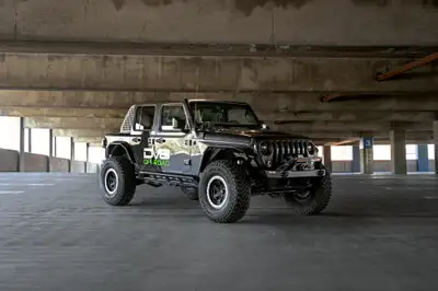 DV8 Offroad DV8 Offroad FS-25 Stubby Front Bumper with Plated Bull Bar JK/JL/JT