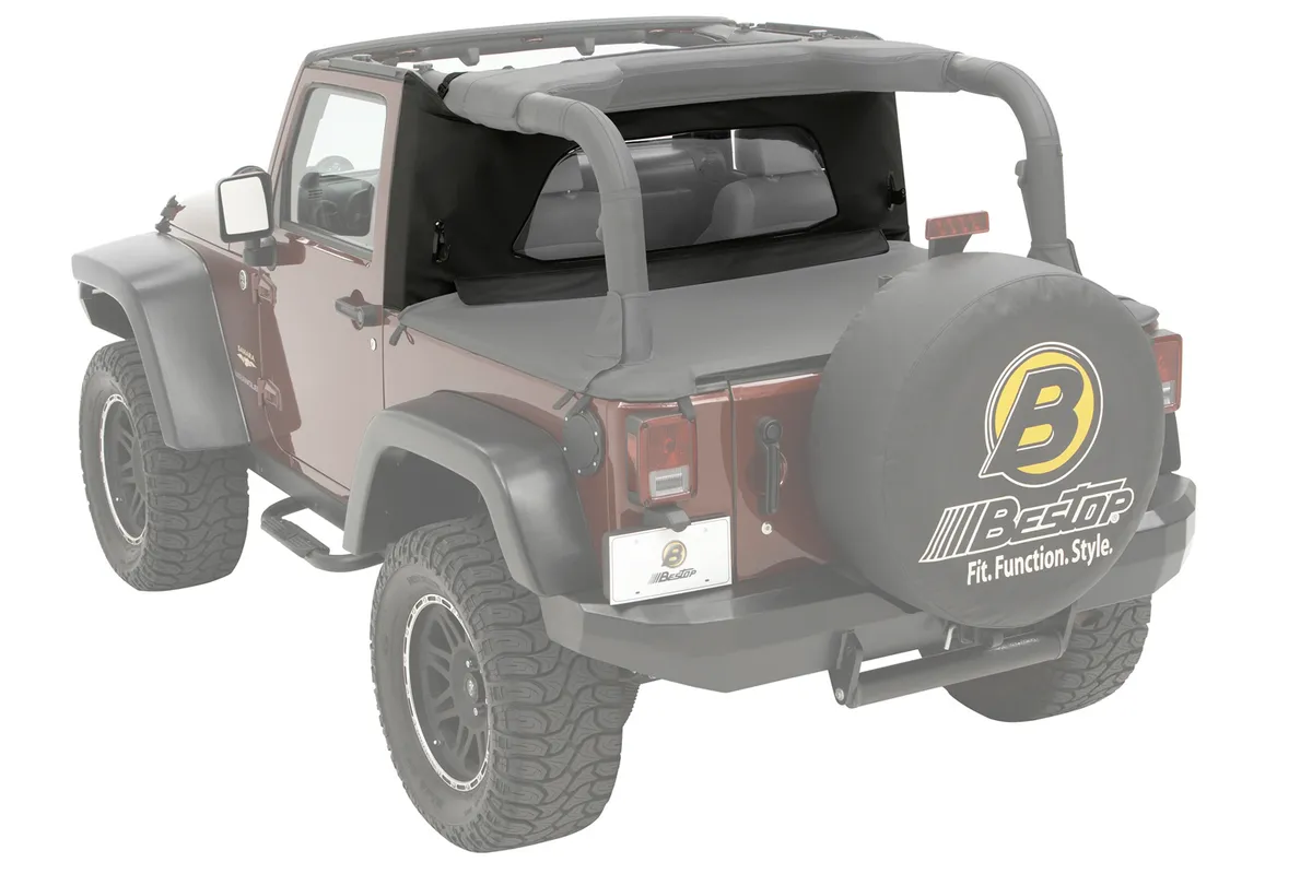 Wrap-Around Windjammers For Jeep 2003-2006 Wrangler TJ Black Diamond Bestop product image