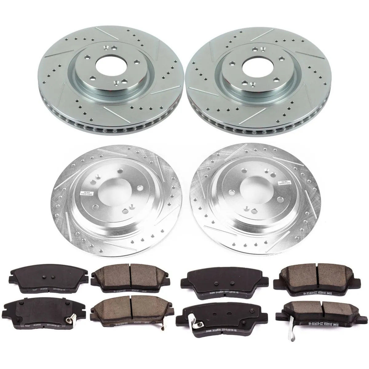 Z23 Evolution Sport Upgrade Kit: Drilled/Slotted Rotors; Carbon-Fiber Ceramic Pads W/Hardware product image