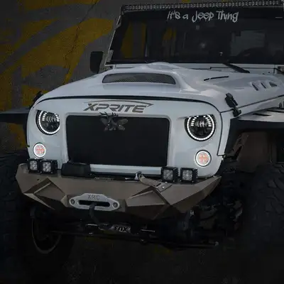 Xprite LED Turn Signal Lights with Halo DRL for 07-18 Jeep Wrangler JK