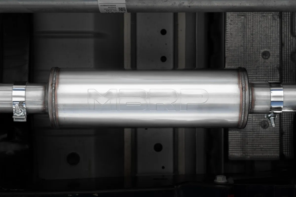 2023-Up Chevrolet/GMC Colorado/Canyon 2.7L Aluminized Steel 3 Inch Cat-Back Exhaust Single High Clearance Rear Exit Armor Lite MBRP product image