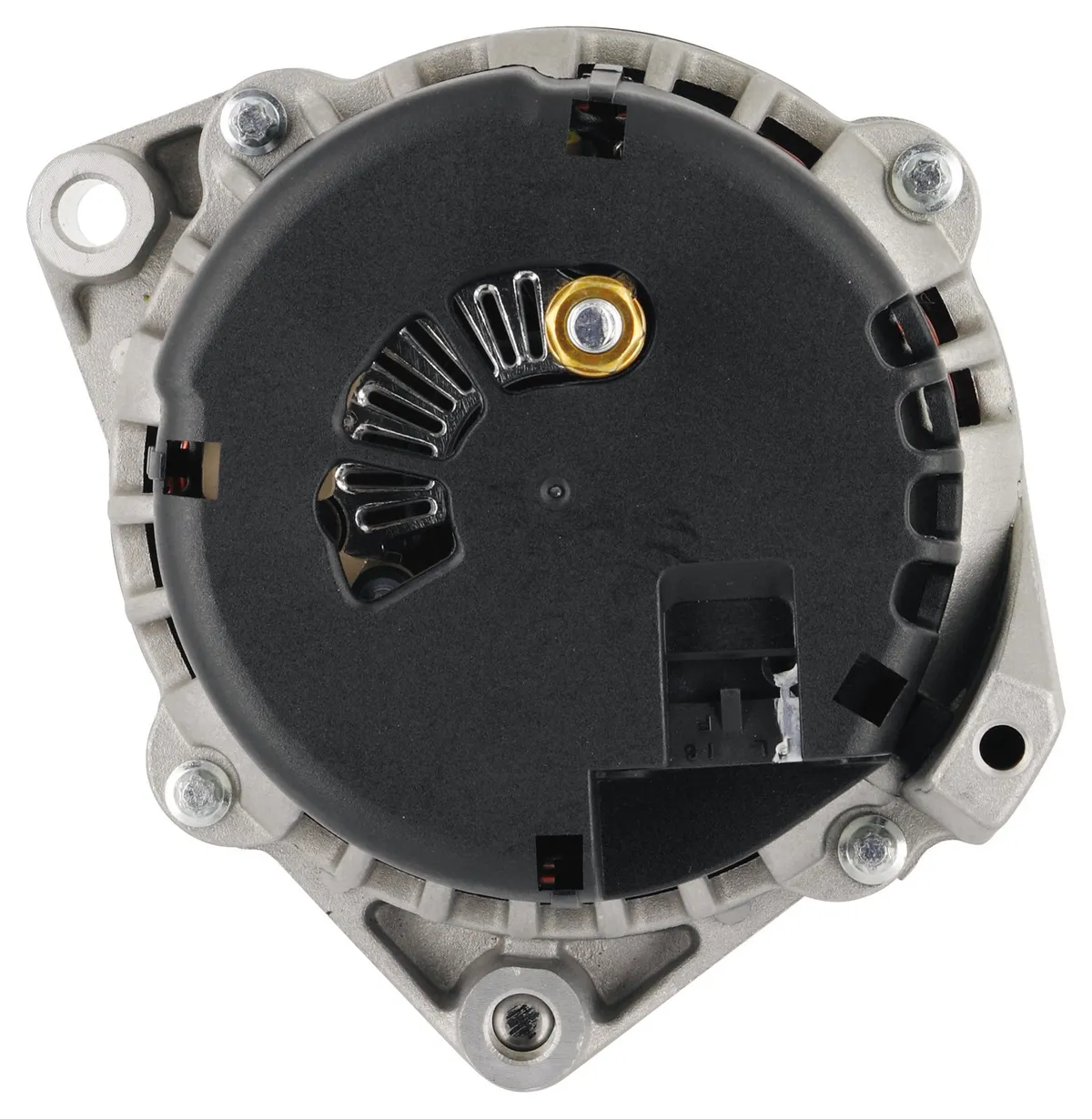 Alternator; CS130D; Rear Battery Post; 165 Amp; 100 Idle; 6 Groove Pulley; PLIS Voltage Regulator; Natural; product image