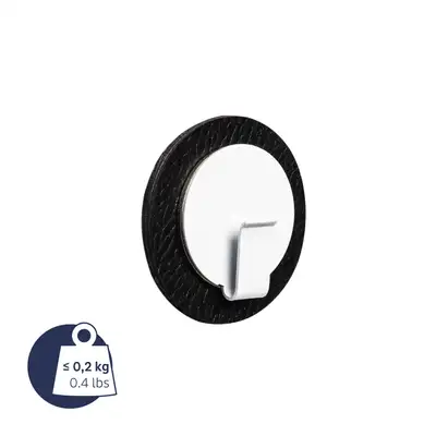 SILWY MAGNET Clever White Magnetic Hook And Black Metal Nano Gel Pad