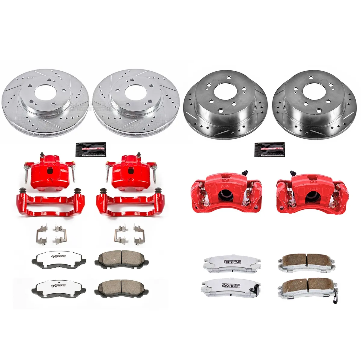 Z26 Street Warrior Upgrade Kit: Drilled/Slotted Rotors; Carbon-Fiber Ceramic Pads; Powder Coated Calipers product image